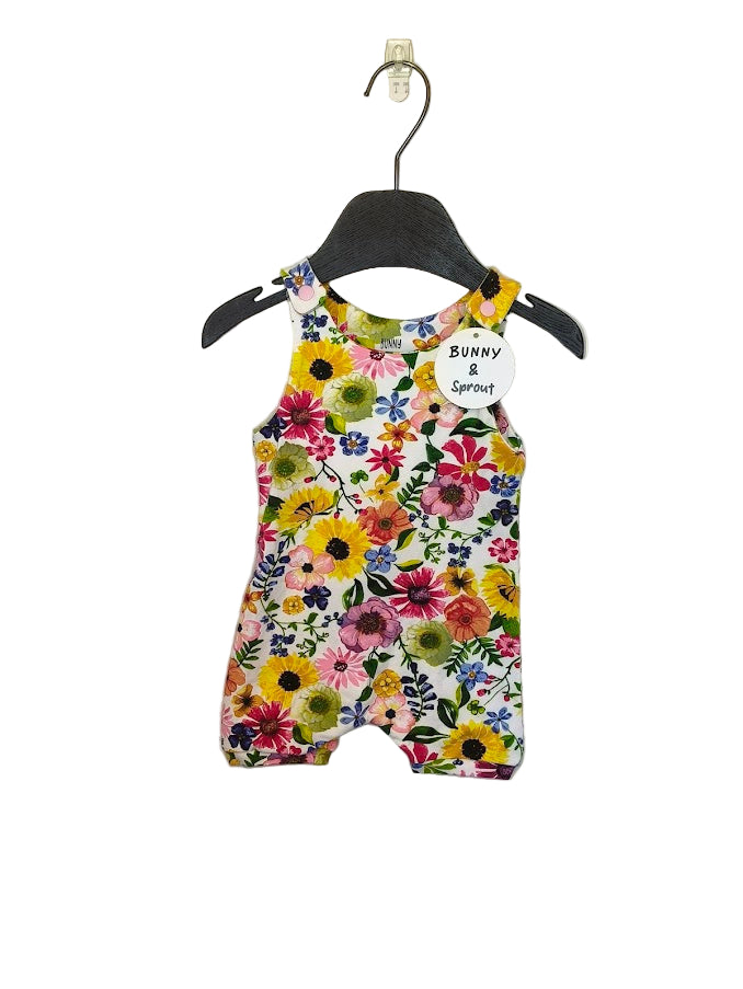 Stretch Romper - Rainbow Garden