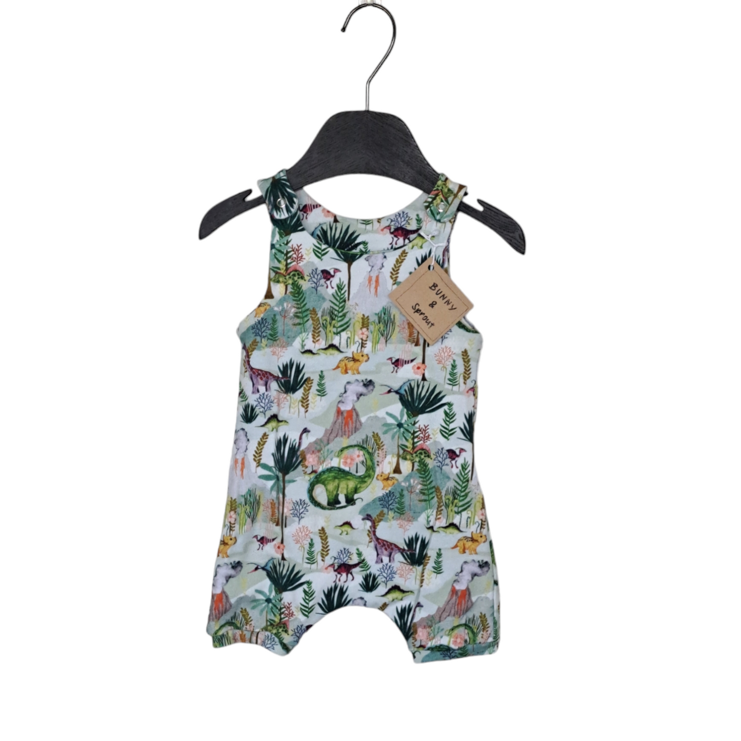 Stretch Romper - Volcano Dino