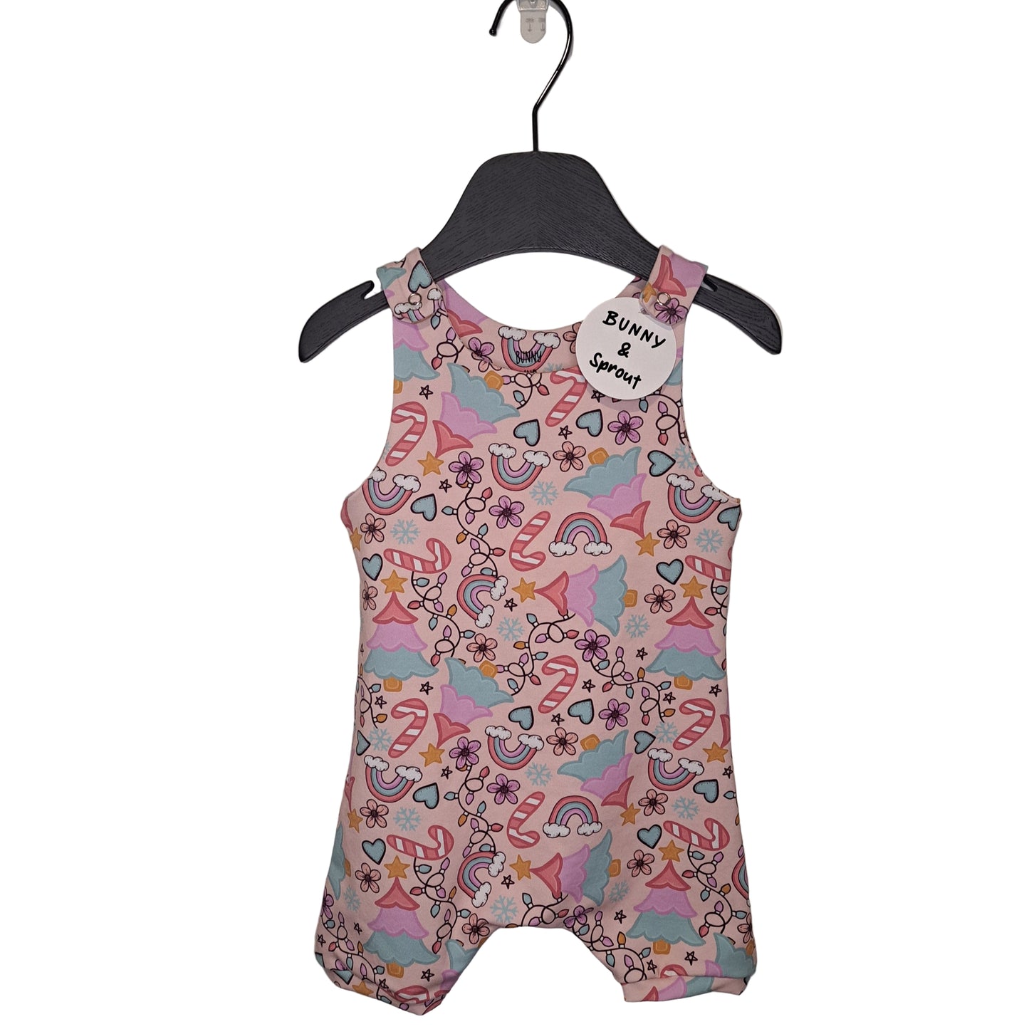 Christmas Romper - Pink Candycane