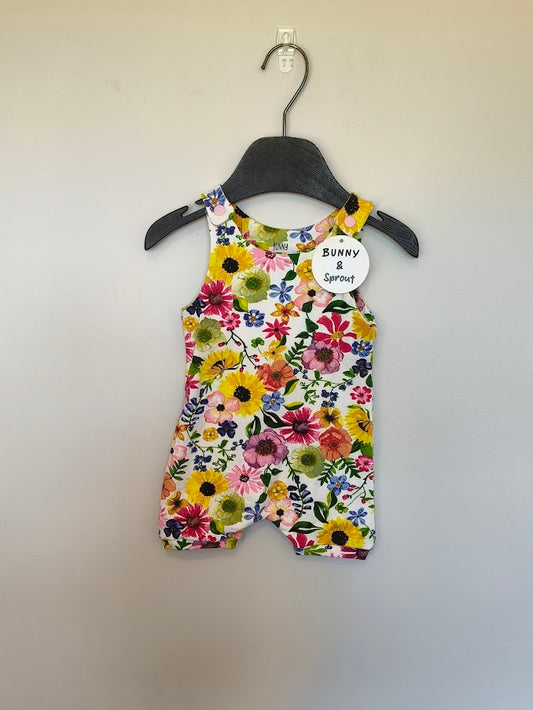 Stretch Romper - Rainbow Garden