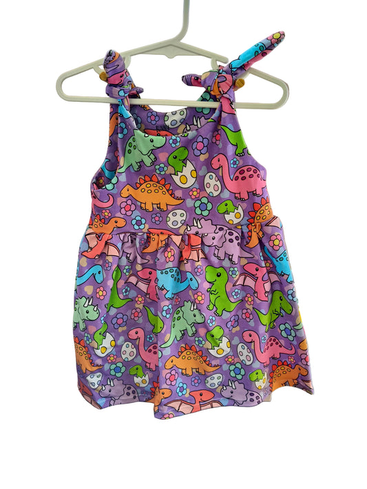 Tie Strap Dress - Purple Arawable